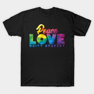 Peace Love Unity Respect Happy Vibes T-Shirt